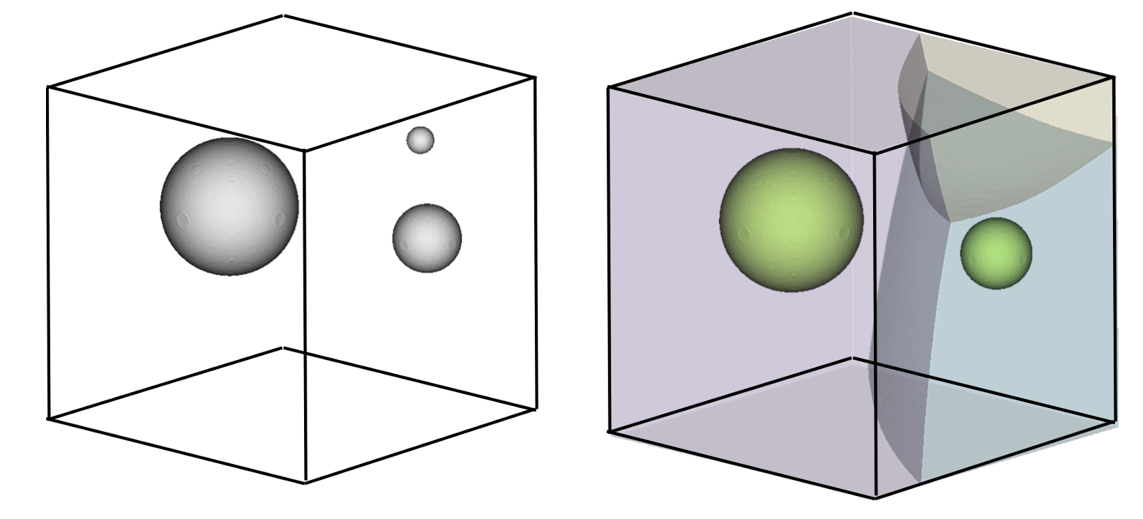 Standard metrics (left) are dominated by the largest component; CC-Metrics (right) scores each connected component on its own, so small lesions count just as much.